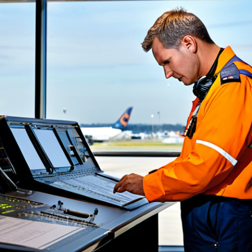이란 항공 사고 사례 - Focus on Safety Measures**

"A modern airport scene, featuring ground crew meticulously inspecting a...