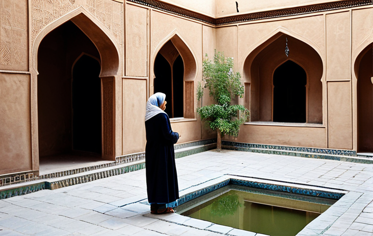 이란 역사적 건축물 - Golestan Palace Garden**

"Exterior view of Golestan Palace in Tehran, Iran. Focus on a lush Persian...