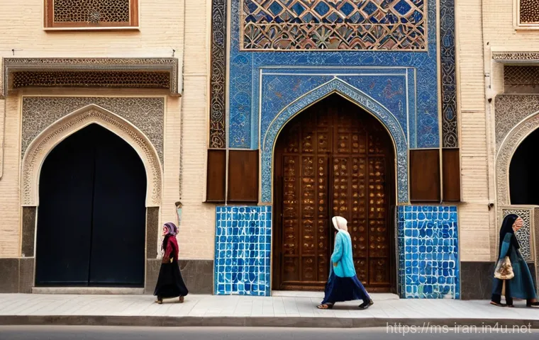 이란의 종교적 다양성 - **A Zoroastrian Fire Temple Scene:**
    An atmospheric, wide-angle shot inside an ancient Zoroastri...